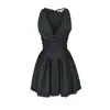 Ropa Europea y Americana Transfronteriza para Mujer Aliexpress Venta Caliente Moda Cuello Redondo Sin Mangas Ajustado Color Sólido Vestido
