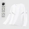 Camiseta informal de manga larga con cuello redondo, color liso, versátil, para hombre, otoño 2026, corte holgado, top moderno