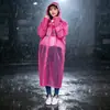 Impermeables de moda de EVA para adultos, hombres y mujeres, venta al por mayor, impermeables y ponchos de una sola pieza con botones para viajes al aire libre y senderismo, fabricante, venta al por mayor