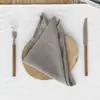 Mantel Individual Aislante de Lino Puro Francés Estilo Europeo Ins Simple Restaurante Occidental Cuadrado Paño para Limpiar Taza Servilleta de Color Sólido Paño para la Boca