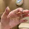 Explosiones de Verano Diseño de Nicho Plata de Ley S925 Dulce Inteligente Amor Pulsera con Borlas Estilo Lujo Ligero para Mujer Pulsera Texturizada