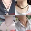 Collar colgante de cuero vacuno genuino de alta calidad estilo europeo y americano, cuerda de joyería, cordón de cristal, accesorios de joyería DIY, nueva venta caliente