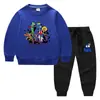 Ropa infantil transfronteriza nueva Otoño e Invierno 2023 suéter para niños pantalones traje de dos piezas de algodón para bebé manga larga de dibujos animados