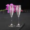 Taça de Champanhe Acrílica Bar Plástico Transparente Casamento Descartável Taça de Haste Alta Decoração de Casamento Torre de Champanhe Copo de Plástico