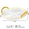 Plato de fruta transparente con borde dorado plástico PET escritorio portátil plato grande recepción de hotel mesa de té frutero bandeja fabricante