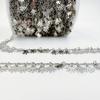 Cadena de cobre hecha a mano K blanca galvanizada accesorios DIY para ropa zapatos bolsas lentejuelas de palma accesorios hechos a mano al por mayor
