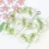 Novos Contas de Vidro Pequenas Borboletas Acessórios Contas Soltas Transparentes Materiais DIY para Artesanato Grampo de Cabelo Brincos Acessórios de Joias Atacado