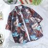 Camisa Floral de Manga 3/4 Manga Curta de Praia 2020 Novo Look de Casal Taiwan Ins Camisa Jaqueta Verão