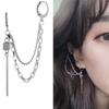 Pendientes de borlas de una pieza unisex con personalidad sencilla y estilo Hong Kong, estilo de celebridades de Internet europeas y americanas