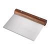 Cortador de Masa de Acero Inoxidable con Mango de Madera, Raspador Doméstico de Grado Alimenticio, Raspador de Repostería, Herramienta Raspadora para Hornear, Cortador
