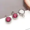 Accesorios de Joyería DIY de Acero Inoxidable Incrustados con Diamantes de Colores Piedra de Nacimiento Piedra de Nacimiento Piedra del Zodiaco Collar Pulsera Colgante Vertical Individual