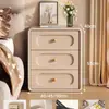 Mesa de Cabeceira Preta Retrô Francesa com Três Gavetas Pequeno Apartamento Armário Gaveta de Grande Capacidade Armário Pequeno Simples Moderno ao Lado da Cama