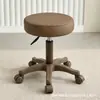 Taburete de Salón de Belleza, Silla de Salón de Belleza con Respaldo, Silla con Ruedas, Silla Ajustable en Altura para Manicura y Maquillaje, Taburete Redondo de Uso Doméstico, Silla de Belleza