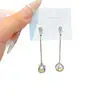 Elegantes pendientes de borla, tachuelas elegantes y chic, colgantes para orejas, hilos para orejas, pendientes versátiles de circonita de moda coreana al por mayor