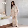 Pijama Feminino Novo Primavera/Outono 2026 Pode Ser Usado ao Ar Livre Algodão Puro Manga Longa Mãe de Meia-Idade Toque de Luxo Tamanho Grande Roupa de Casa