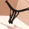 Comercio Exterior Atractivo Lencería Negra, Tanga Tentadora, Archivo Abierto de Masaje de Perlas para Mujer, No Hay Necesidad de Quitarse, Pasión y Caliente para Mujer
