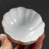 Taza de té de horno rosa Ru, juego de taza personal blanco luna, apertura de té, taza maestra, tazón de té de porcelana Ru