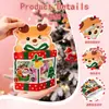 Saco de Presente de Natal Novo Estilo Desenho Animado Lanche Assado Biscoito Saco com Fecho Zíper Criativo Véspera de Natal Saco de Embalagem para Presente de Feriado