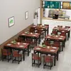 Juego de Mesa y Sillas para Comedor de Restaurante y Hogar, Mesa Rectangular Combinada, Barra de Desayuno y Snacks, Cafetería, Mesa y Sillas para Restaurante de Comida Rápida para 4-6 Personas, Lujo Ligero