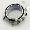 Caja de reloj de acero inoxidable de 43,5 MM modificada para Seamaster 600, compatible con movimiento VK64, accesorios para caja de reloj