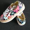 Amazon Aliexpress Comércio Exterior Europeu e Americano Tamanho Grande Mocassins Flat Coloridos de Cadarço para Mulheres Tênis Estampados para Mulheres