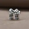 Prata de Lei S925 Botão Mantra de Seis Caracteres Fivela S Fivela de Pulseira de Mão Fivela de Fecho Lagosta Acessórios para Pulseiras Acessórios DIY Atacado