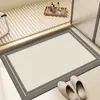 Tapete de Chão Moderno Minimalista de Terra de Diatomáceas, Tapete Absorvente de Água Secagem Rápida para Banheiro, Tapete Antiderrapante para Entrada de Banheiro Doméstico, Tapete Antiderrapante