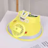 Chapéu com Ventilador Recarregável Chapéu de Sol de Verão Infantil Chapéu de Sol Anti-UV para Menino Chapéu de Sol com Topo Aberto para Menina