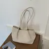 Bolsa de tecido com padrão trançado vintage de grande capacidade para o dia a dia, nova coleção outono 2026, bolsa tote simples casual da moda, tendência