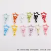Estrela de Cinco Pontas Pintada em Cores Doces Fecho Lagosta Giratório DIY Decoração de Bolsa Artesanal Conector de Contas Acessório