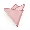 Pañuelo de Bolsillo Cuadrado Pequeño para Traje de Hombre Cuadrado Pañuelo de Bolsillo para Vestido Cuadrado de Solapa Color Sólido Traje Boda Negro Rojo Vino Blanco Leche Café