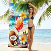 Taza de Vino de Dibujos Animados Transfronteriza, Toalla de Playa de Animales para la Costa, Toalla de Playa de Microfibra con Transferencia Térmica Digital, Toalla de Baño de Secado Rápido