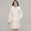 Chaqueta de Algodón con Plumas Genuinas para Mujer 2026 Nuevo Estilo Longitud Media Engrosada para Mujeres de Mediana Edad y Jóvenes Ropa de Madre Chaqueta Acolchada de Algodón Suelta Resistente a la Suciedad
