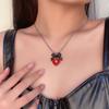 Punk Retro Bow Love Colar Feminino Nicho All-match Colar Y2K Sweet Cool Spice Girl Colar Trendy