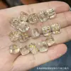Coleção de Cristal Branco Natural, Contas de Abóbora, Contas de Flor de Maracujá, Acessórios Artesanais, Pulseiras DIY Feitas à Mão, Joias da Moda