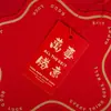 Etiquetas Personalizadas Criativas 2026 Novo Modelo Vermelho Estampagem Imitação Ouro "Realização de Desejos" Etiquetas para Presente Personalizadas da Fábrica de Hangzhou