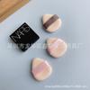 Camelo de alta densidade MINI reunindo pó puff dedo tamanho pequeno detalhe de fita maquiagem puff blush de alto brilho pequeno puff de pó