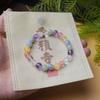 Pulsera de Cristal Blanco con Cuentas para Mujer, Pulsera de Cristal Macarrón de Colores Arcoíris, Hecha a Mano, Joyería de Moda de Lujo Ligero, Accesorios, Venta al por Mayor
