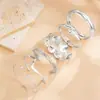 Set de pulseras minimalista multicapa de estilo europeo y americano con nudos y capas lisas, con piezas redondas texturizadas martilladas y onduladas estilo francés