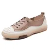 Nuevos Zapatos de Mujer de Otoño sin Cordones Suela de Carne Fondo Suave Elastómero Fondo Plano Tenis Casuales para Mujeres Embarazadas