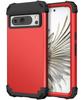 Nueva funda rígida para teléfono 3 en 1 de PC y silicona aplicable para Google Pixel 8Pro 8A, carcasa protectora anticaídas y antigolpes