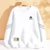 Top casual versátil holgado para hombre, sudadera para hombre, estilo primavera y otoño, jersey de cuello redondo, camiseta básica de manga larga para hombre