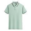 Polo de verano para trabajo en equipo, de manga corta, con solapa, personalizado, antiarrugas, transpirable, resistente al desgaste y adelgazante.
