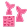Série Oceano Sereia tamanho rabo de peixe fondant bolo líquido silicone molde concha ponto ocidental molde decorativo