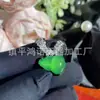 Collar de Calcedonia Verde Hielo de Alta Calidad al por Mayor con Colgante de Calabaza de Jade Incrustado con Ágata Blanca Plateada, Joyería de Lujo Ligero para Mujer