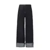 6870 Moda Urbana Americana Unisex Gama Alta Lavado Color Original de Mezclilla Diseño Jeans Casuales Sueltos para Hombre