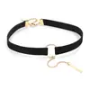 Cadena de Clavícula Negra de Moda Distintiva Collar Corto Coreano Collar para Estudiantes Femeninas Correa de Cuello Simple