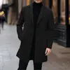 Comercio Exterior Transfronterizo Amazon Abrigo de Lana para Hombre de Longitud Media con Mangas Largas Ropa de Abrigo de Lana Otoño Invierno Abrigo de Traje de Lana