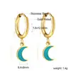 Moda Transfronteriza Oro de 18K Círculo Estrella Joyería Linda Pendientes Retro Joyería de Acero Inoxidable Pendientes Versátiles Venta al por Mayor