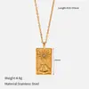 Colar de Aço Titânio Estilo Ins Banhado a Ouro 18K Aço Inoxidável Incrustado com Zircônia Pingente de Estrela e Lua Joias para Mulheres Atacado Presente de Dia das Mães